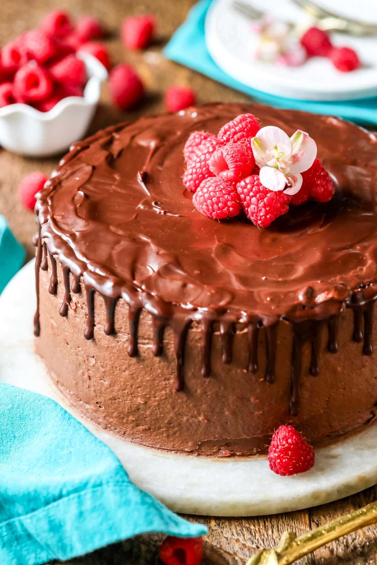 Chocolate raspberry cake 2 of 9