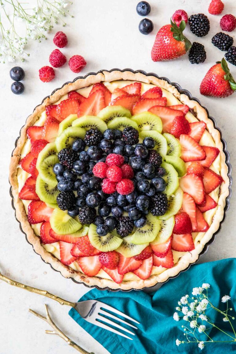Tarte aux fruits de saison, frais et gourmande